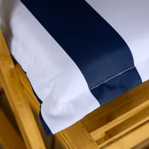 Vankúš na záhradné kreslo, biela/tmavomodrá, ALMEDE