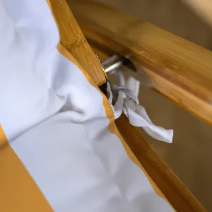 Vankúš na záhradné kreslo, biela/žltá, ALMEDE