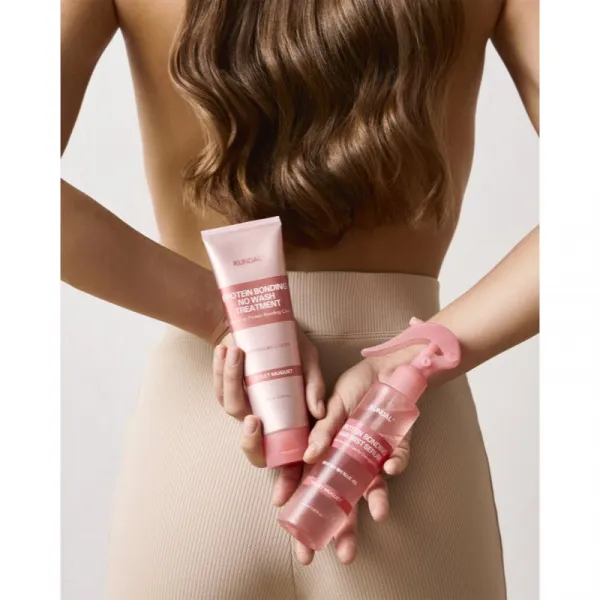 KUNDAL Protein Bonding Care No Wash Treatment bezoplachová starostlivosť pre poškodené vlasy s vôňou Violet Muguet 130 ml