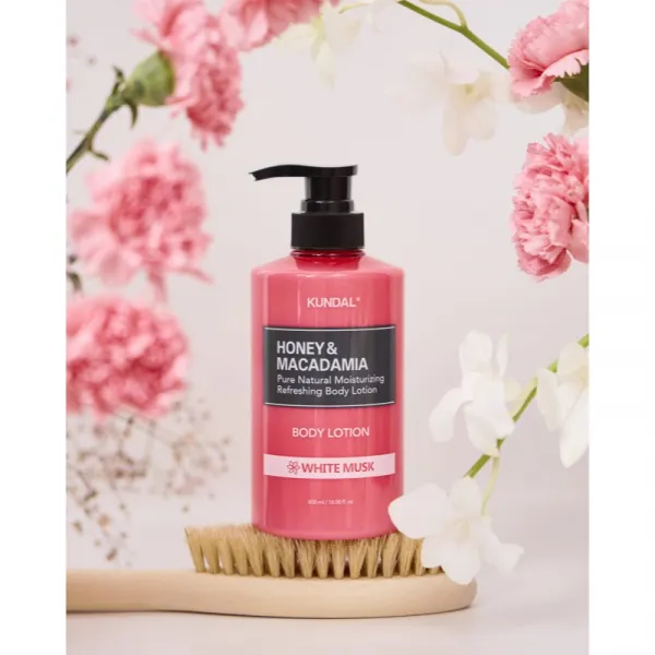 KUNDAL Honey & Macadamia White Musk výživné telové mlieko s hydratačným účinkom 500 ml