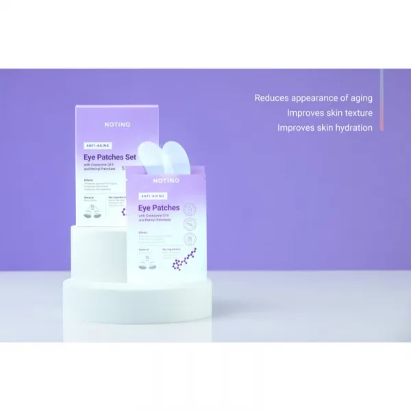 Notino Anti-Aging Bio-Cellulose Eye Patches Set with Coenzyme Q10 and Retinyl Palmitate očná protivrásková maska na očné okolie