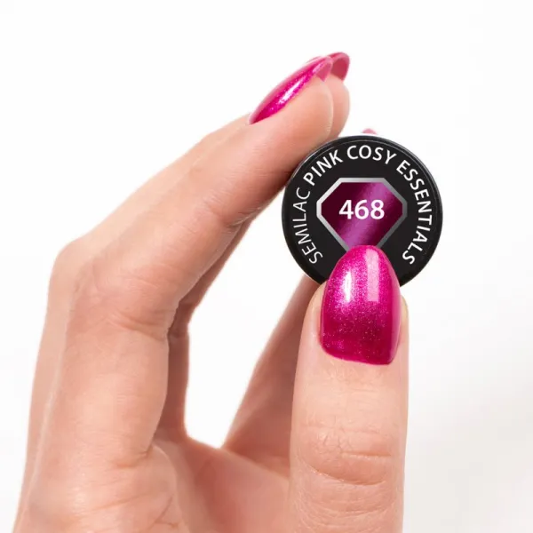 Semilac UV Hybrid Silk Effect gélový lak na nechty s použitím UV/LED lampy odtieň 468 Pink Cosy Essential 7 ml