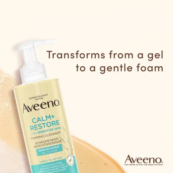 Aveeno Calm + Restore čistiaca pena na tvár 200 ml