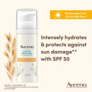 Aveeno Calm + Restore hydratačné pleťové mlieko SPF 50 50 ml