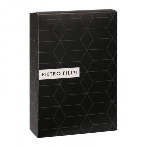 2PACK pánske boxerky Pietro Filipi čierné Metalic silver (2PBMS2) M, trenky