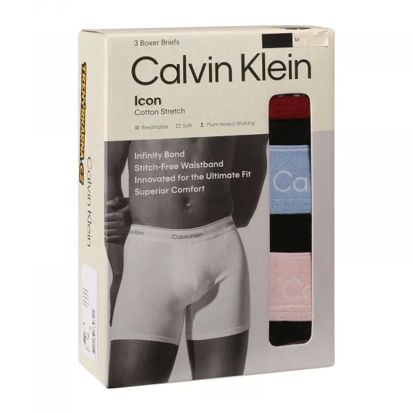3PACK pánske boxerky Calvin Klein čierne (NB4394-2VA) S, trenky