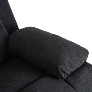JAKS Masážne kreslo čierne menčester Fenix