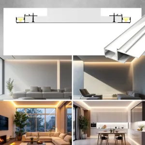LED lišta CEIL-GLOW biela Dĺžka: 2m, Typ krytky: Bez krytky