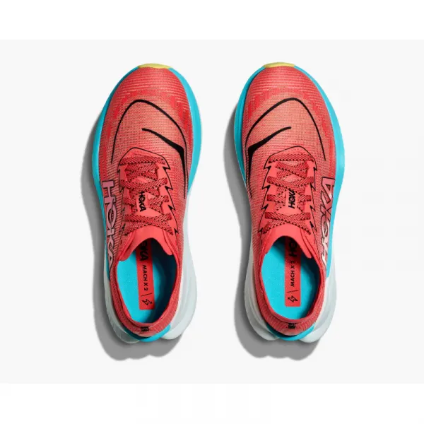 Pánska bežecká obuv HOKA Mach X 2 M grapefruit electric coral