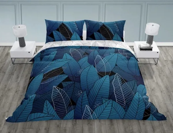 Faro Bavlnené obliečky trendové 010 140x200 cm + 70x90 cm modro-biele