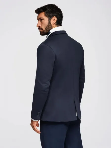 Elegantné pánske sako tmavomodré