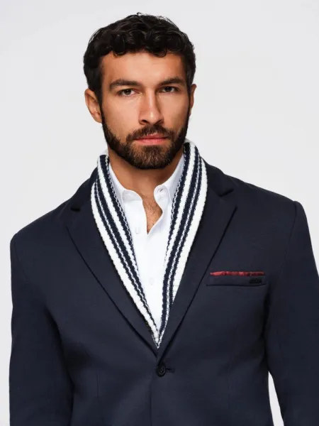 Elegantné pánske sako tmavomodré