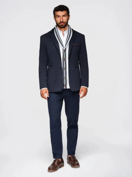 Elegantné pánske sako tmavomodré