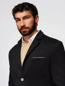 Elegantné pánske sako čierne