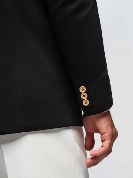 Elegantné pánske sako čierne