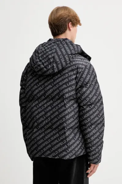 Bunda Karl Lagerfeld Jeans čierna farba, zimná, A4M15062