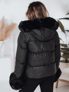 Dámska zimná bunda YOUWARM s čiernym futerkom