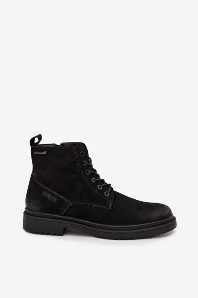 BIG STAR SHOES Kožené Zateplené Pánske Čižmy Na Zips Big Star