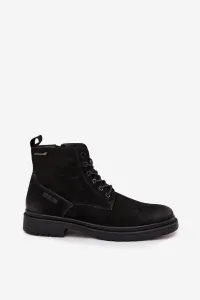 BIG STAR SHOES Kožené Zateplené Pánske Čižmy Na Zips Big Star