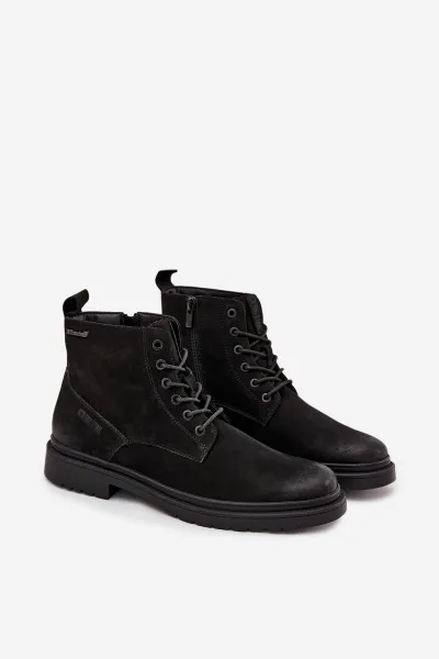 BIG STAR SHOES Kožené Zateplené Pánske Čižmy Na Zips Big Star