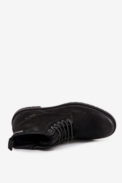 BIG STAR SHOES Kožené Zateplené Pánske Čižmy Na Zips Big Star