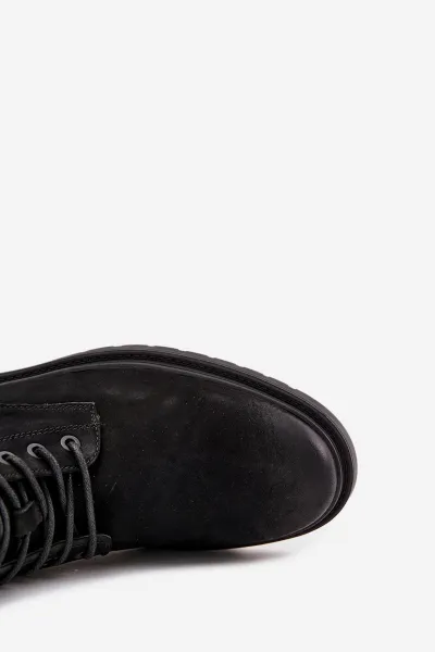 BIG STAR SHOES Kožené Zateplené Pánske Čižmy Na Zips Big Star