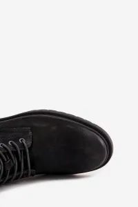 BIG STAR SHOES Kožené Zateplené Pánske Čižmy Na Zips Big Star