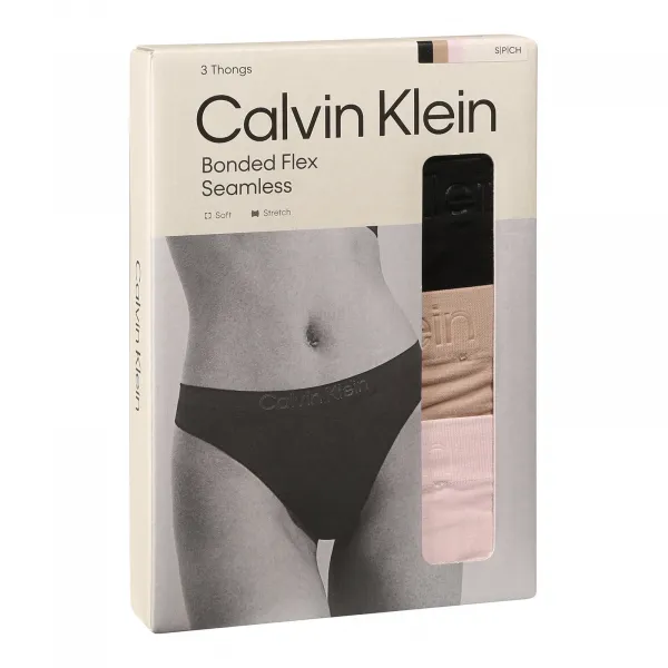 3PACK dámske tangá Calvin Klein viacfarebné (QD5211-31S) S