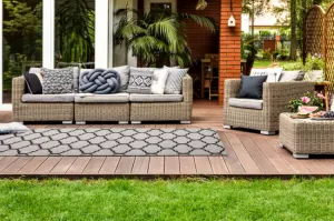 Behúň SIZAL FLOORLUX 20608, koniczyna marokánka, trellis strieborný  / čierny