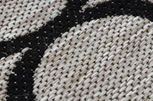 Behúň SIZAL FLOORLUX 20608, koniczyna marokánka, trellis strieborný  / čierny