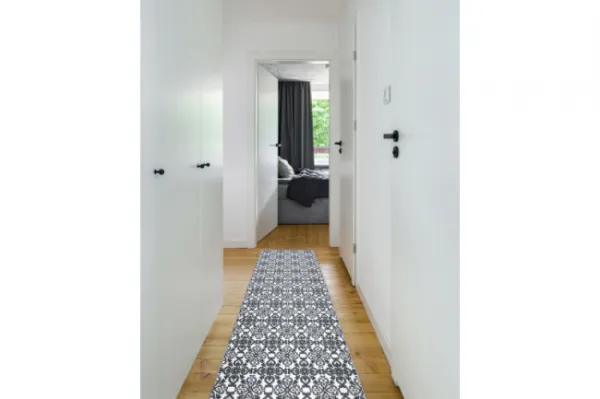 Behúň ARGENT kvety - W4949 biely / sivý