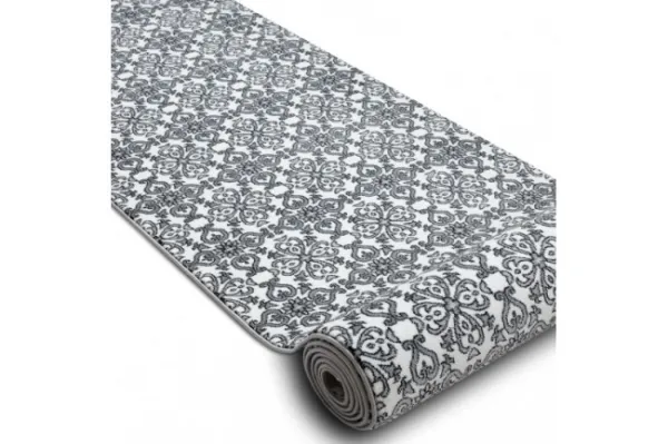 Behúň ARGENT kvety - W4949 biely / sivý