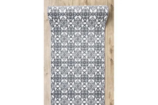 Behúň ARGENT kvety - W4949 biely / sivý