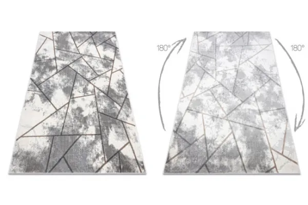Koberec NOBLE 1518 67 geometrický - krém / sivý