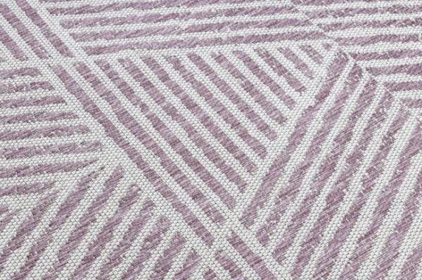 Koberec SIZAL COLOR 47176260 Línie, trojuholníky, zygzak - béžový / špinavo ružový
