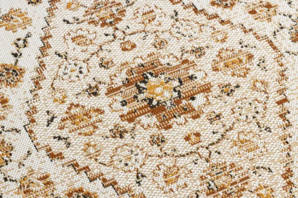 Koberec SIZAL COLOR 19521460 Ornament, ramka, cynamon - béžový