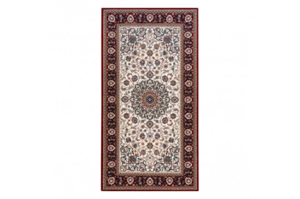 Koberec NAIN Ornament, ramka 6635/51036 béž / bordo