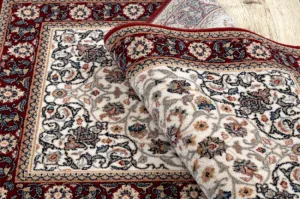 Koberec NAIN Ornament, ramka 6635/51036 béž / bordo