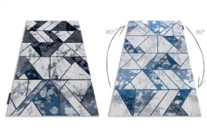 Koberec DE LUXE 632 geometrický - krém / granát