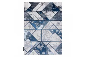 Koberec DE LUXE 632 geometrický - krém / granát