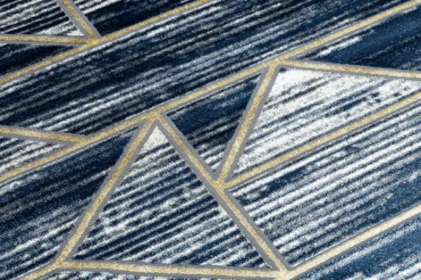 Koberec DE LUXE 462 Geometrický - granát / zlatý