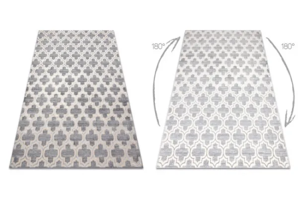 Koberec CORE W6764 Koniczyna marokánska Trellis - sivý / krém