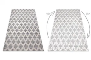 Koberec CORE W6764 Koniczyna marokánska Trellis - sivý / krém