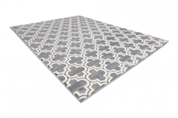 Koberec CORE W6764 Koniczyna marokánska Trellis - sivý / krém