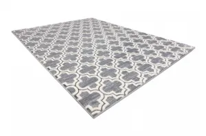 Koberec CORE W6764 Koniczyna marokánska Trellis - sivý / krém