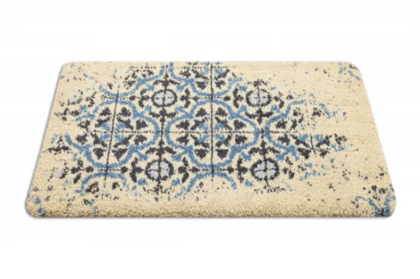 Kúpeľňový koberček CERAMIC Lisabonská dlažba, protišmykový, mäkký - sivý
