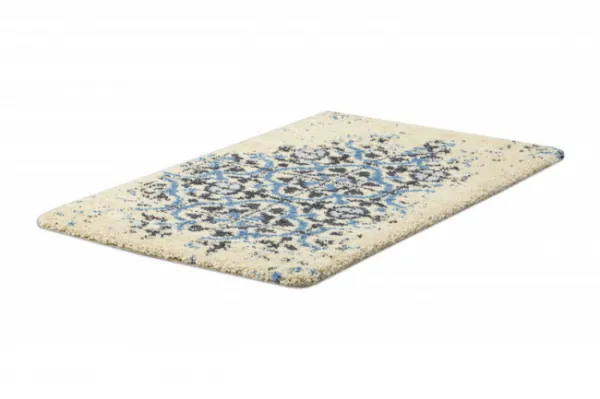 Kúpeľňový koberček CERAMIC Lisabonská dlažba, protišmykový, mäkký - sivý
