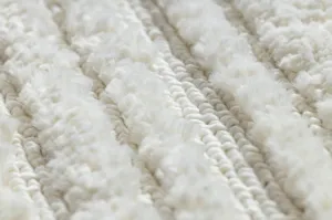 Koberec SEVILLA AC53B biele pruhy Fredzle berber marocký shaggy