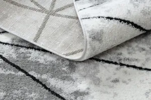 Koberec COZY Polygons, geometrický - sivý