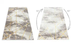 Koberec CORE 1818 Geometrický - slonia kosť / zlatý